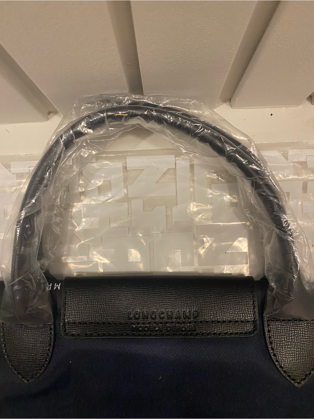 Longchamp LE PLIAGE ENERGY Small HANDBAG Navy Recycled canvas - Picture 7 of 9
